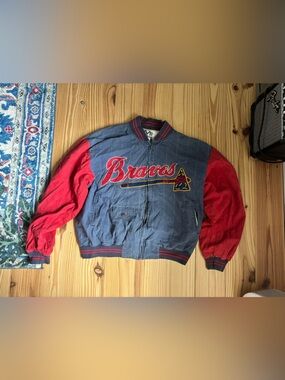 Authentic vintage 1991 Atlanta Braves Cooperstown Collection reversible jacket